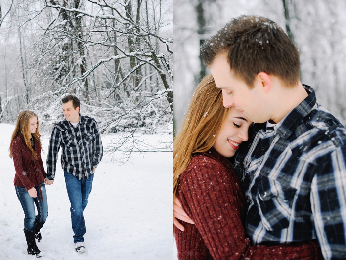 Snowy Winter Pennsylvania Engagements by Wedding Photographer Hillary Muelleck