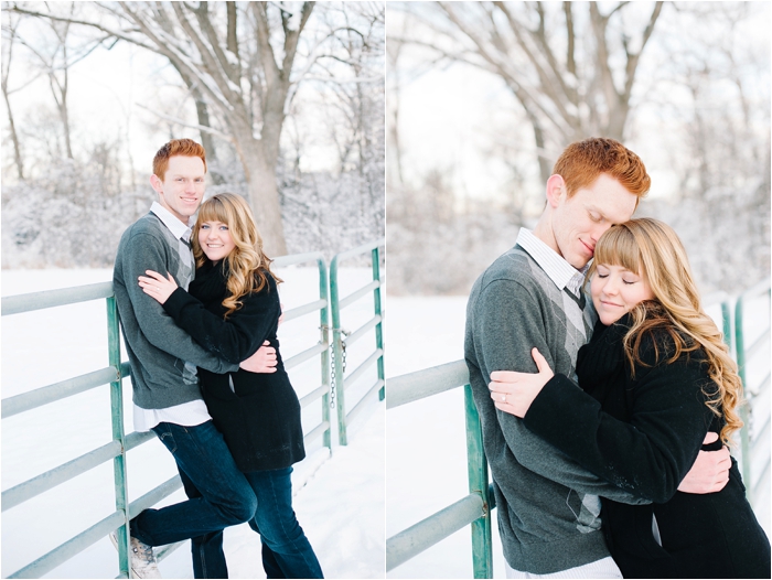 Snowy Winter Engagements by wedding photographer Hillary Muelleck Photography