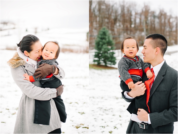 Snowy Winter Family Photos by lifestyle photographer Hillary Muelleck Photography