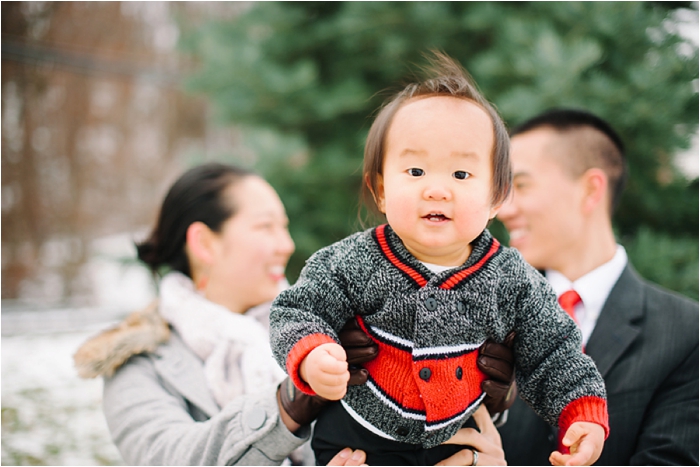 Snowy Winter Family Photos by lifestyle photographer Hillary Muelleck Photography
