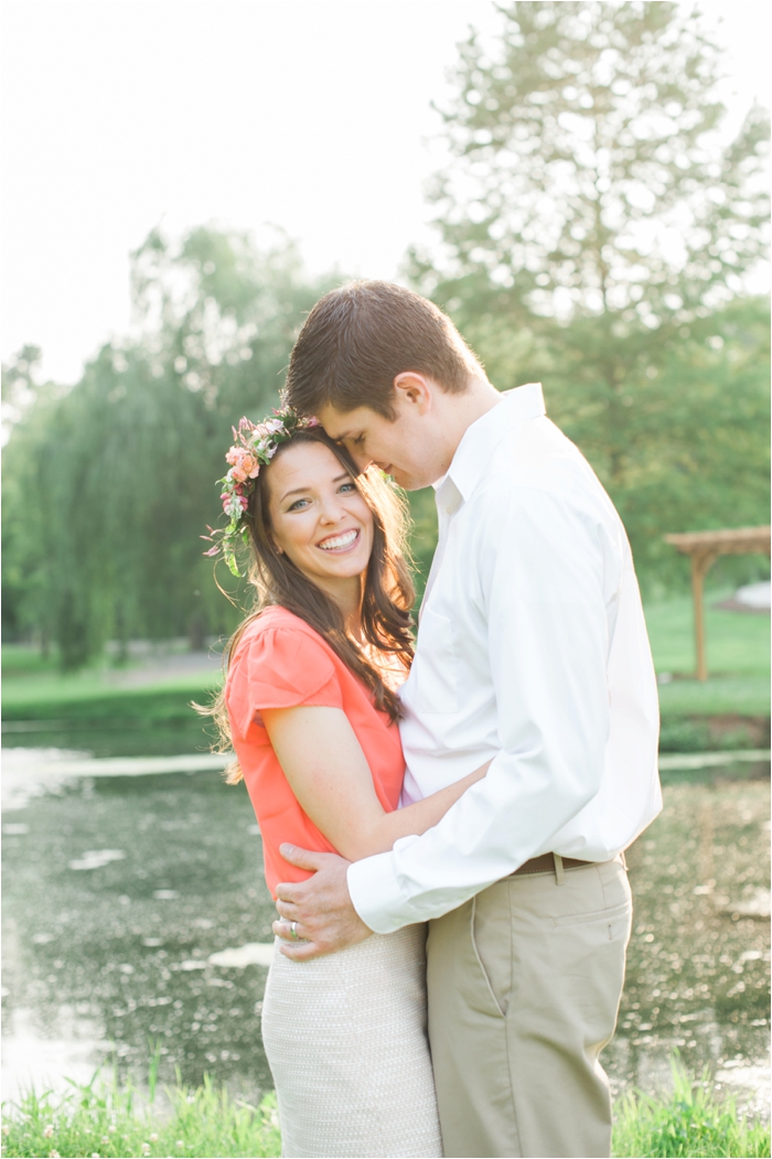 Garden Crown Engagement Inspiration at the Historic Acres of Hershey in Pennsylvania // Flowers by Wildflowers by Design // Engagement photography by wedding photographer Hillary Muelleck https://hillarymuelleck.com