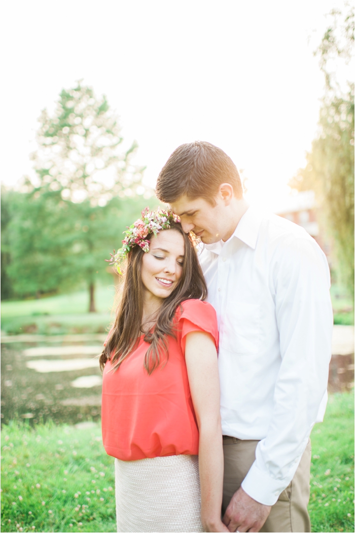 Garden Crown Engagement Inspiration at the Historic Acres of Hershey in Pennsylvania // Flowers by Wildflowers by Design // Engagement photography by wedding photographer Hillary Muelleck https://hillarymuelleck.com