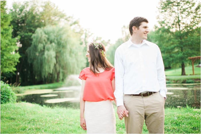 Garden Crown Engagement Inspiration at the Historic Acres of Hershey in Pennsylvania // Flowers by Wildflowers by Design // Engagement photography by wedding photographer Hillary Muelleck https://hillarymuelleck.com