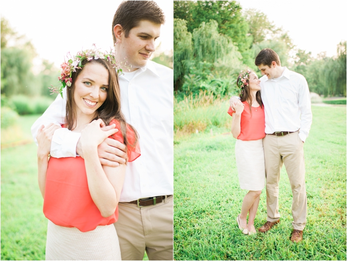 Garden Crown Engagement Inspiration at the Historic Acres of Hershey in Pennsylvania // Flowers by Wildflowers by Design // Engagement photography by wedding photographer Hillary Muelleck https://hillarymuelleck.com