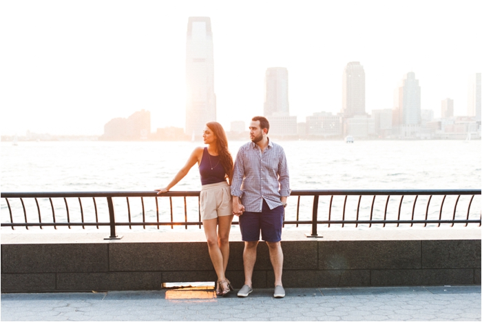 Golden Battery Park, NYC Sunset Engagement Photos by Fine Art, Pennsylvania Film Photographer Hillary Muelleck // hillarymuelleck.com