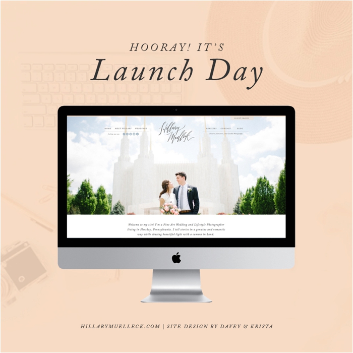 Launch Day! Hillary Muelleck's new website by Davey & Krista \\ hillarymuelleck.com