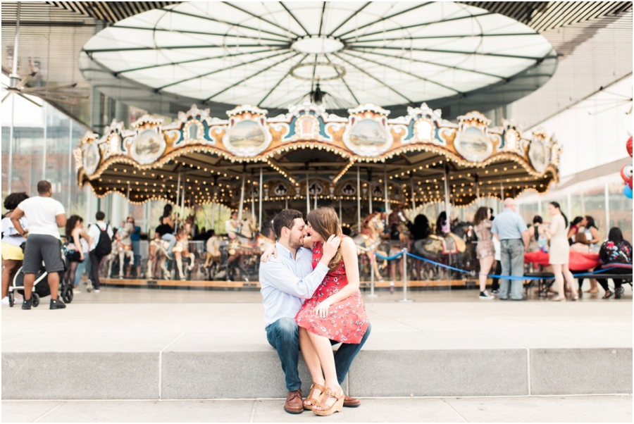  Jane's Carousel Brooklyn, NYC Engagement Session by Wedding Photographer Hillary Muelleck