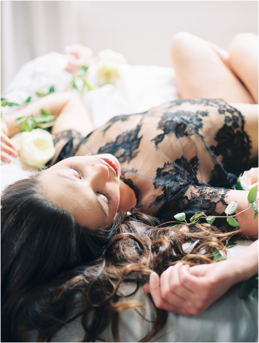 Intimate Boudoir Session at the Retreat at Cool Springs by Film Photographer Hillary Muelleck