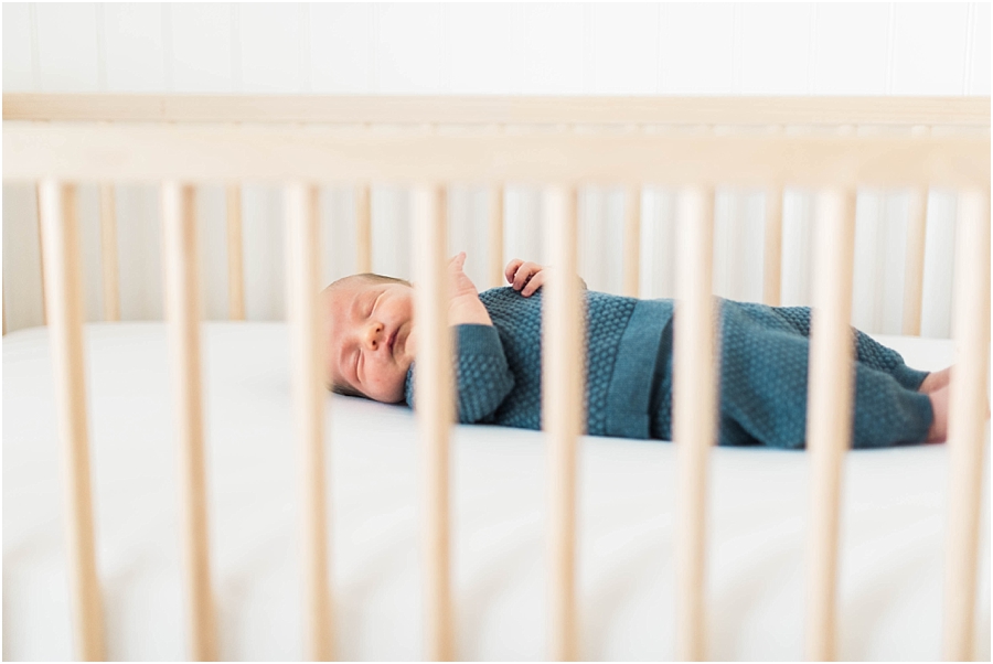 Lifestyle Newborn Session in a Nursery by Winston-Salem North Carolina Photographer Hillary Muelleck
