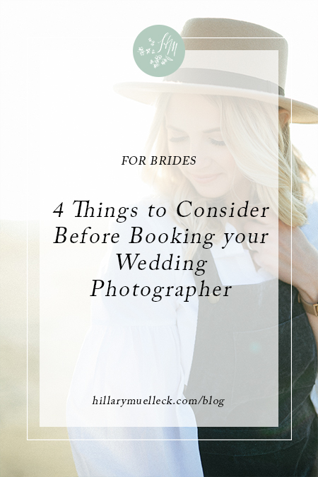 4 Things to Consider Before Booking you Wedding Photographer