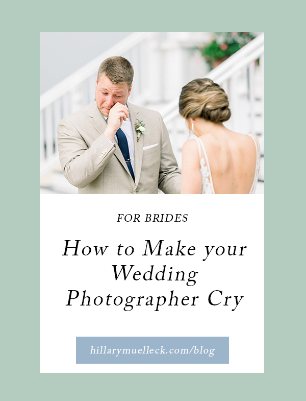 How to Make Your Wedding Photographer Cry