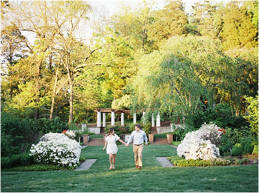 Spring Reynolda Gardens Engagement Photos in Winston Salem North Carolina