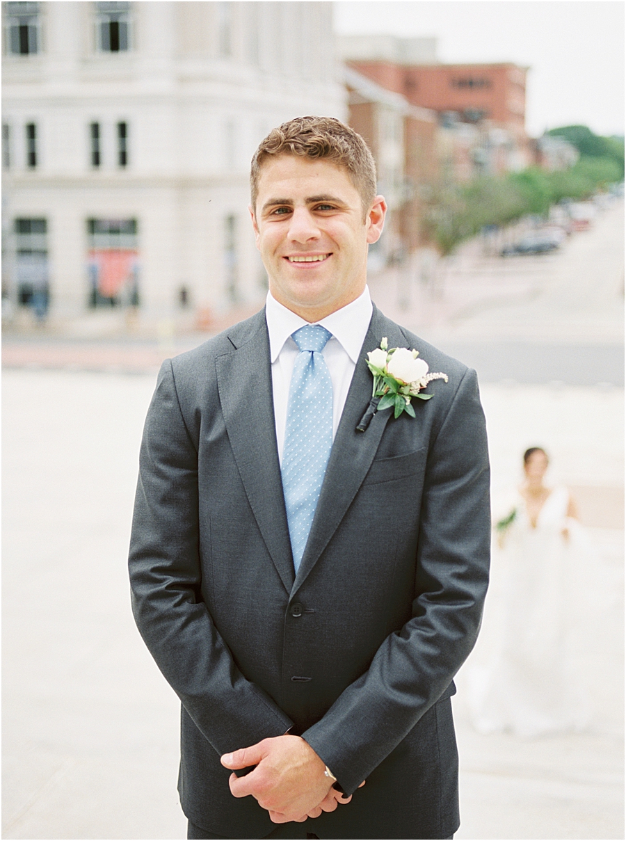 First Look Portraits at Pennsylvania State Capitol Wedding