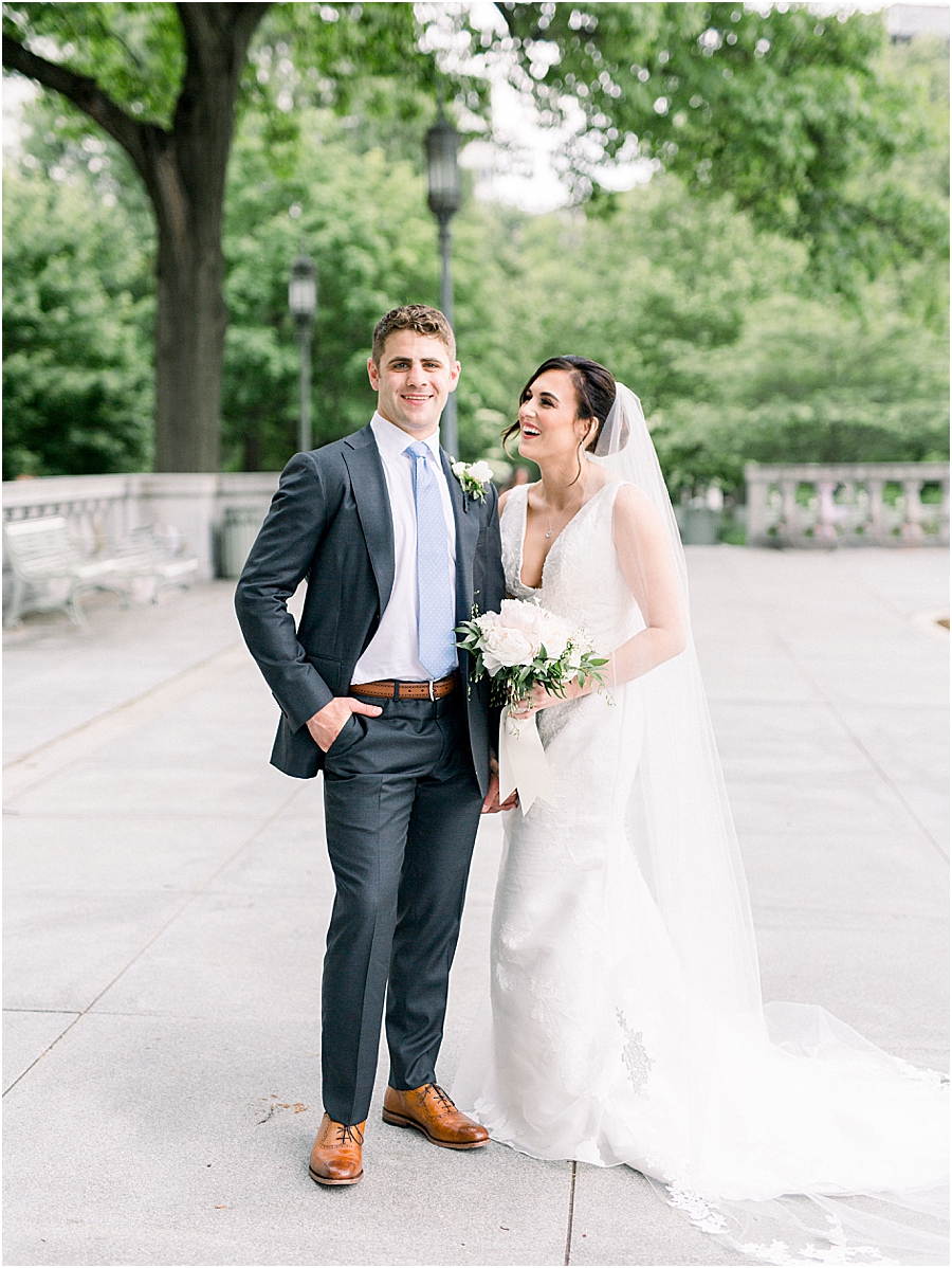 Bride and Groom Portraits at Pennsylvania State Capitol Wedding