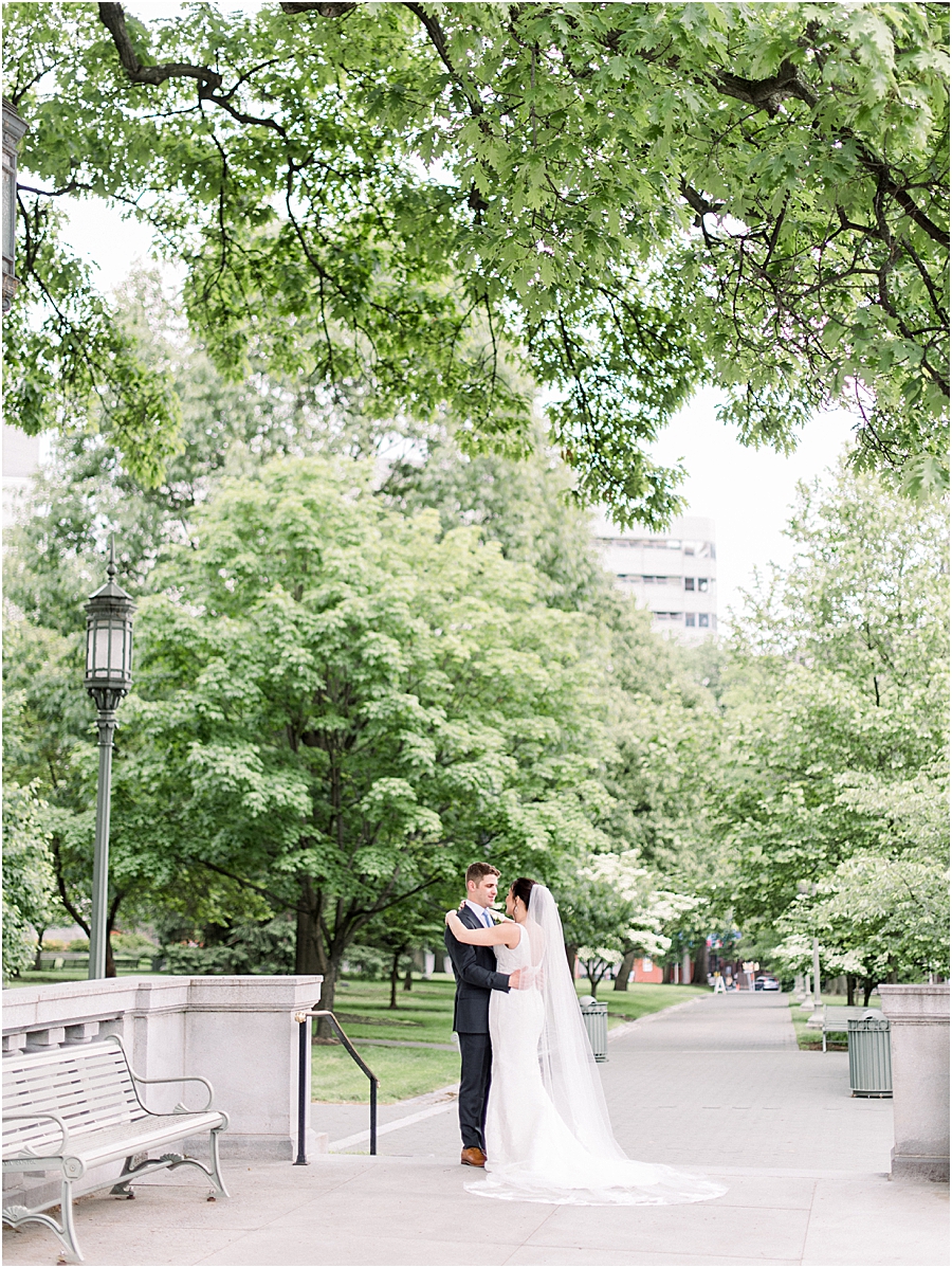 Bride and Groom Portraits at Pennsylvania State Capitol Wedding