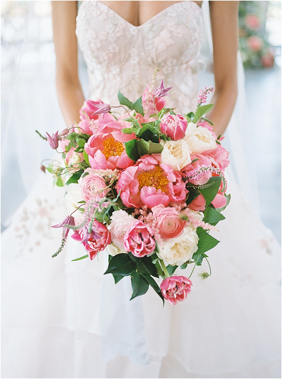 Bridal bouquet with peonies, Board and Batten Events Wedding, Modern Barn Inspiration by Hillary Muelleck
