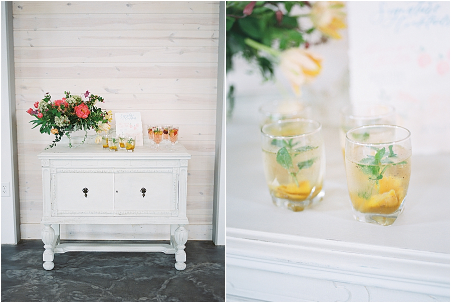 Cocktail drink station, Board and Batten Events Wedding, Modern Barn Inspiration by Hillary Muelleck