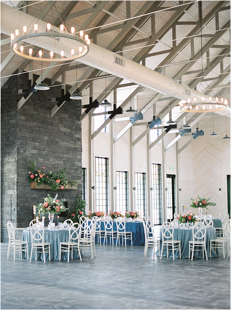 Reception at Board and Batten Events Wedding, Modern Barn Inspiration by Hillary Muelleck