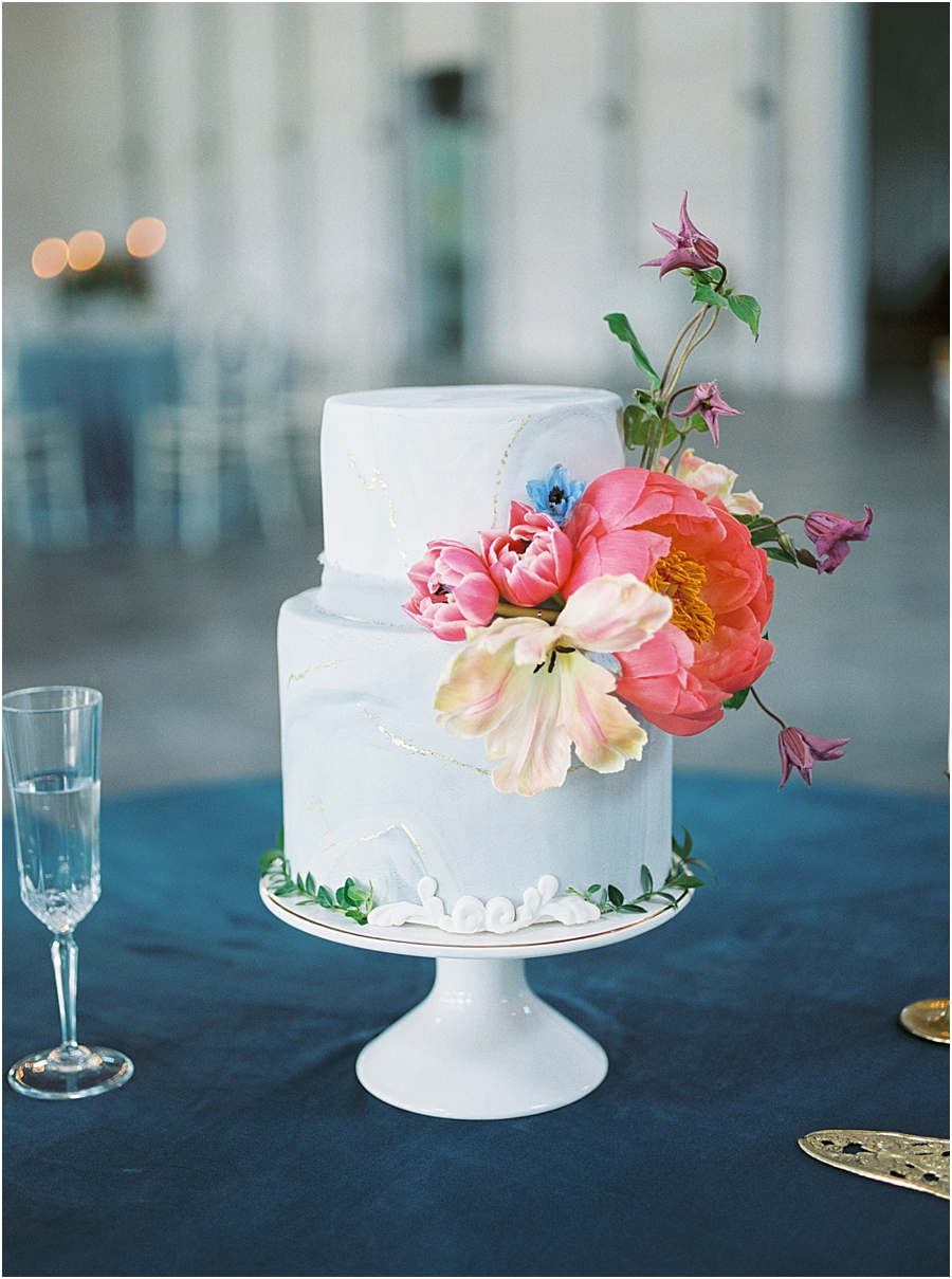 Marbled Cake at Board and Batten Events Wedding, Modern Barn Inspiration by Hillary Muelleck