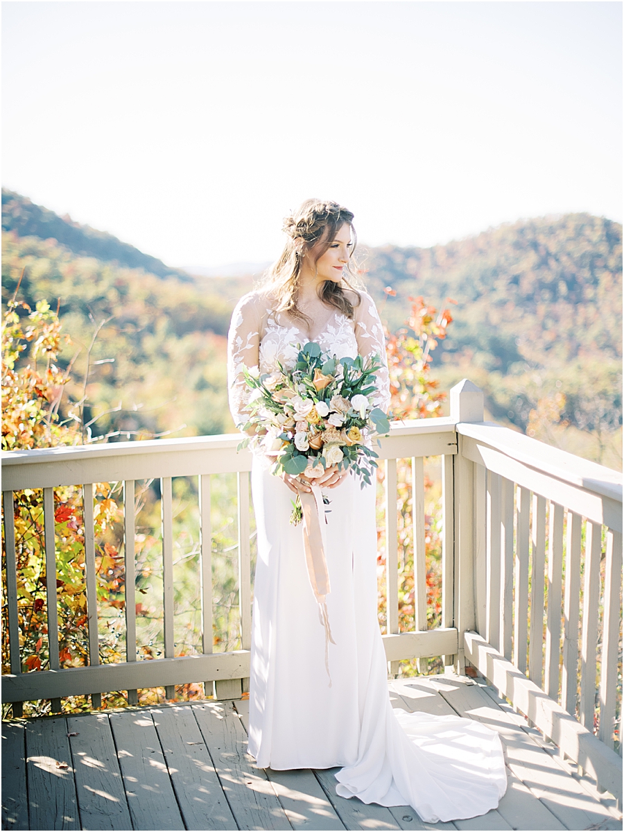 Bridal Portraits- North Carolina Wedding Venue Hawkesdene in the Fall by Hillary Muelleck