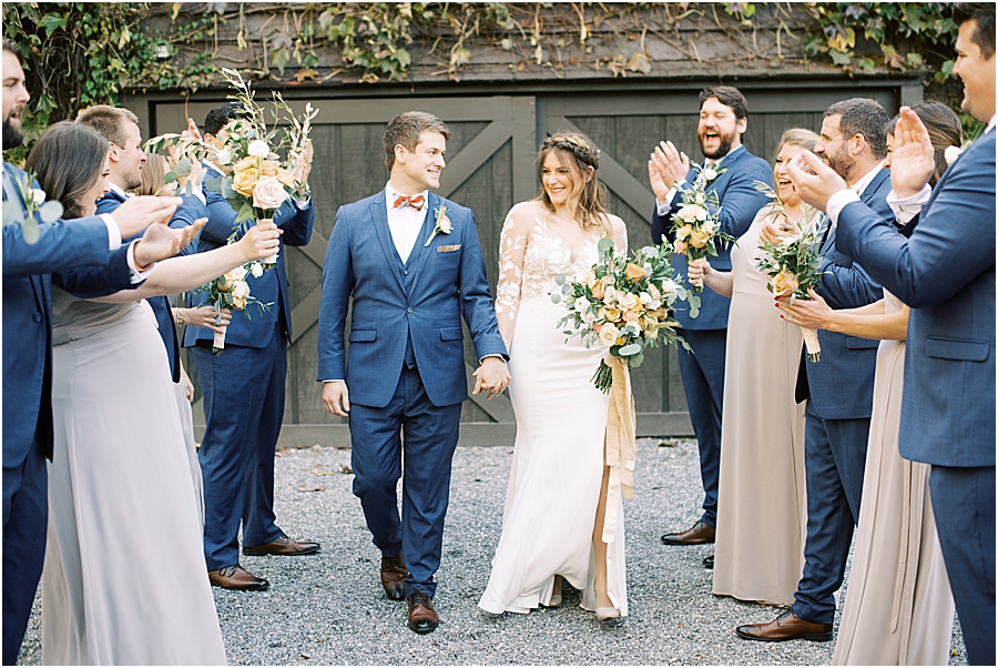 Bridal party- North Carolina Wedding Venue Hawkesdene in the Fall by Hillary Muelleck