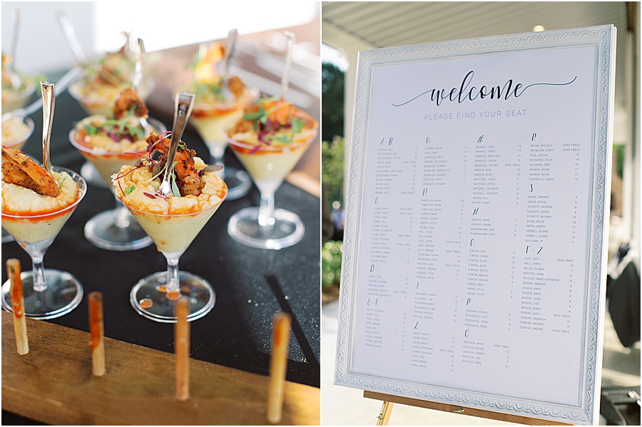 Cocktail Hour Seating Chart | Rustic Raleigh North Carolina Wedding at Walnut Hill