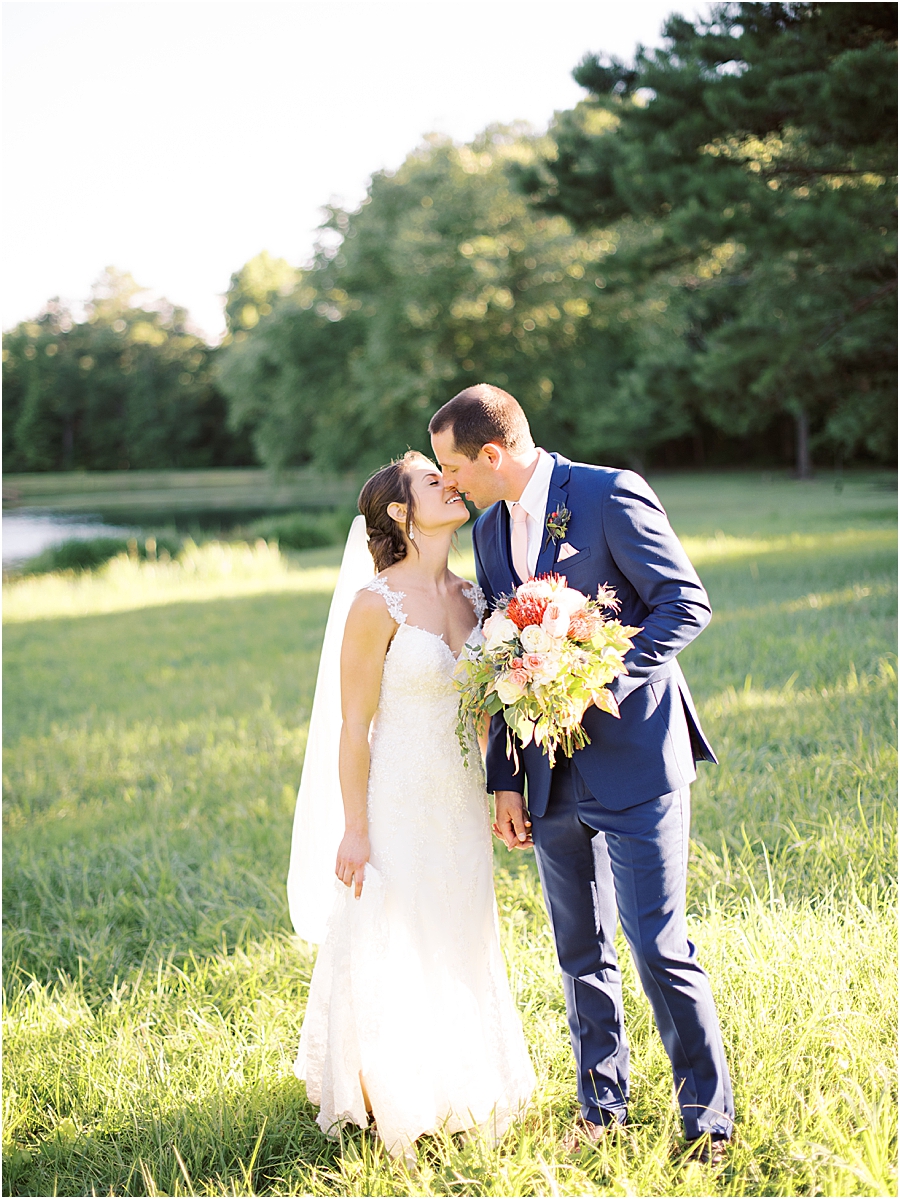 Bride and Groom | Rustic Raleigh North Carolina Wedding at Walnut Hill