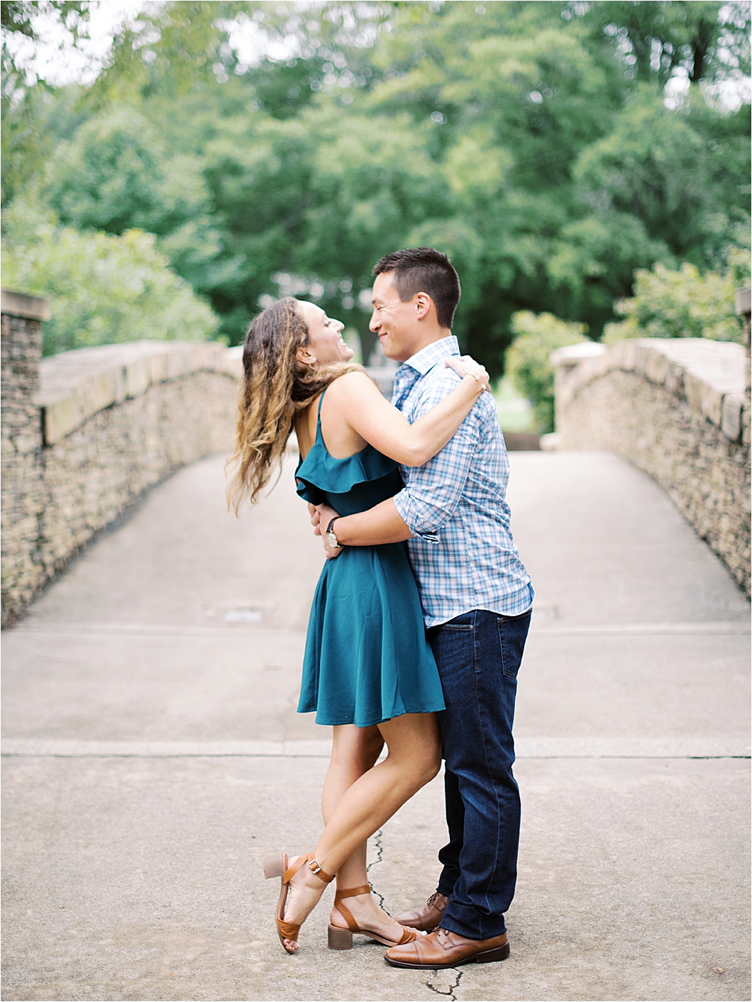 Downtown Charlotte Freedom Park Engagement Photos by Hillary Muelleck
