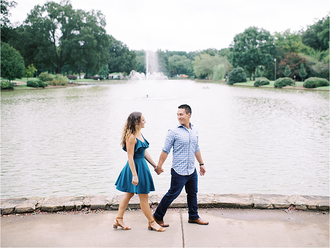 Downtown Charlotte Freedom Park Engagement Photos by Hillary Muelleck