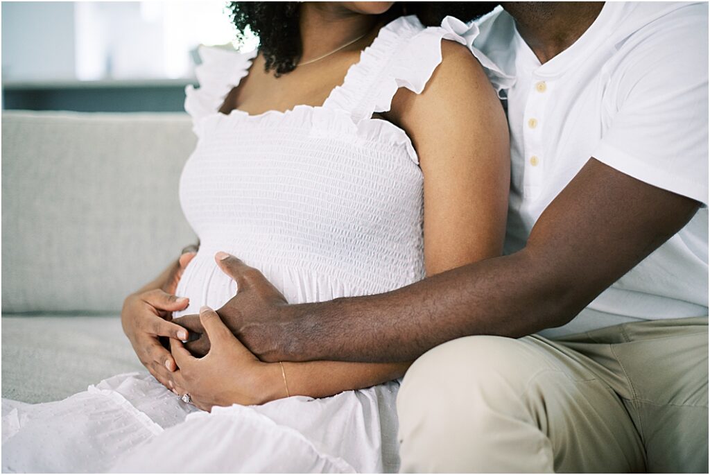 Maternity Photos at Home in Charlotte North Carolina Hillary Muelleck