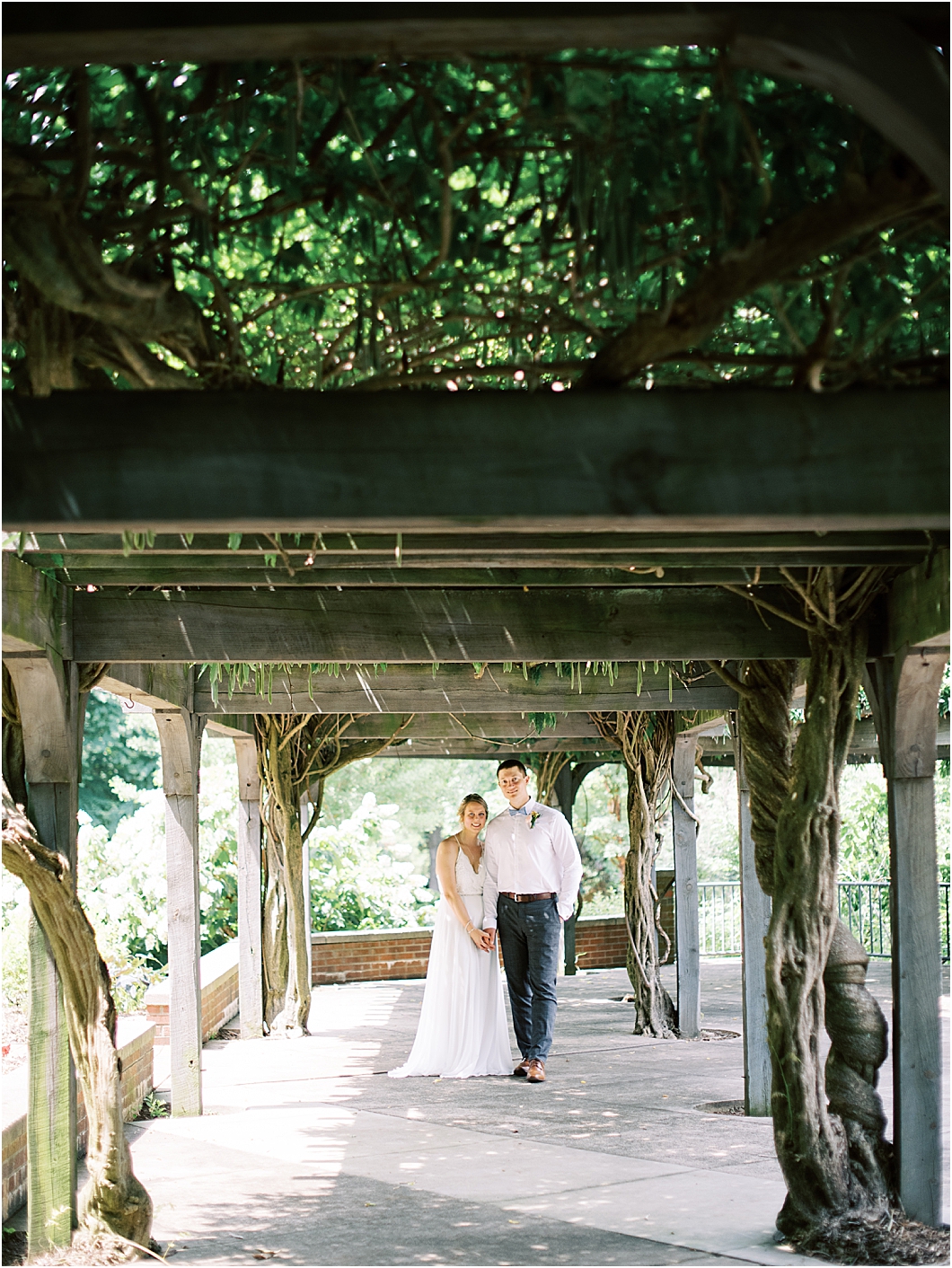Intimate Wedding during COVID at Tanglewood Park Arboretum by Hillary Muelleck