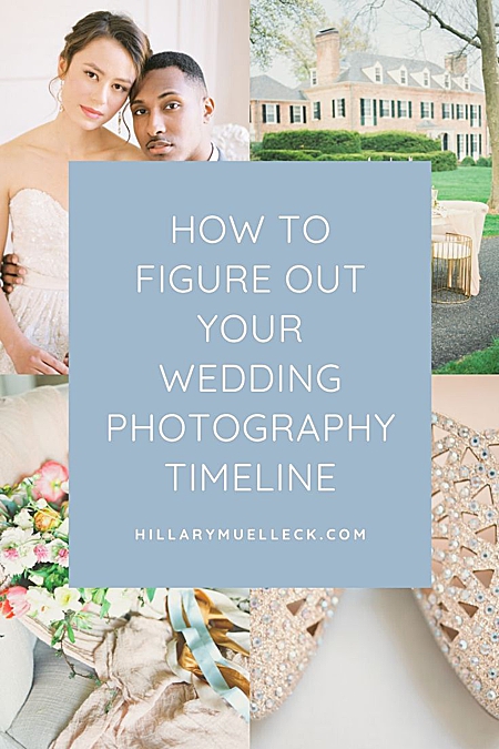 how to figure our your wedding photography timelines