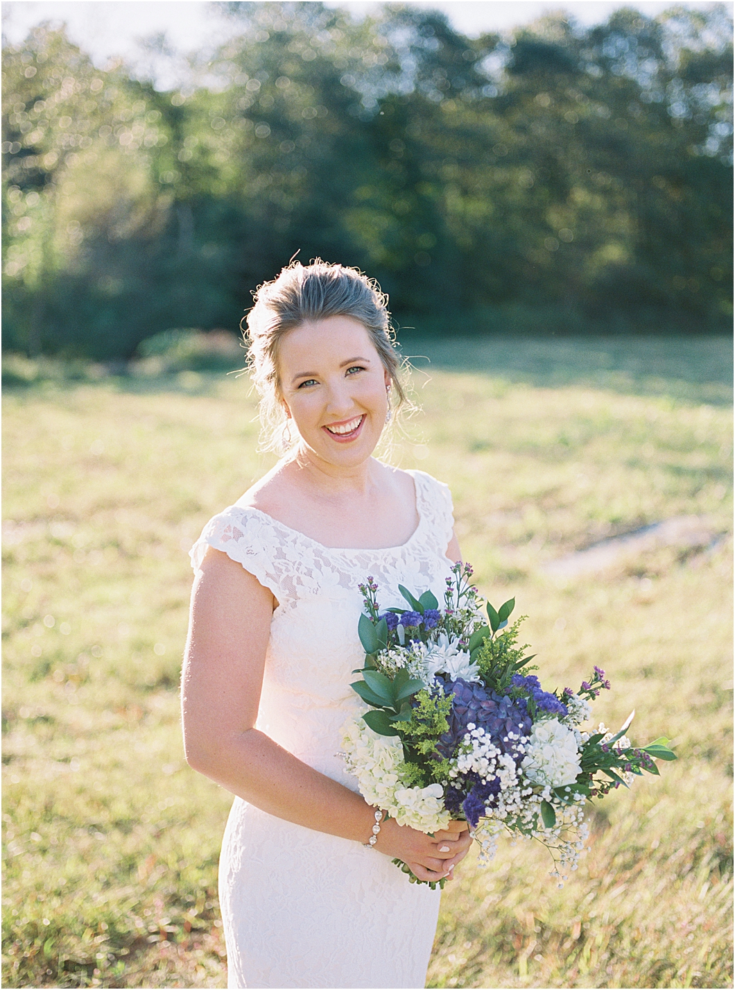 Farm Bridal Session Portraits in North Carolina by photographer Hillary Muelleck