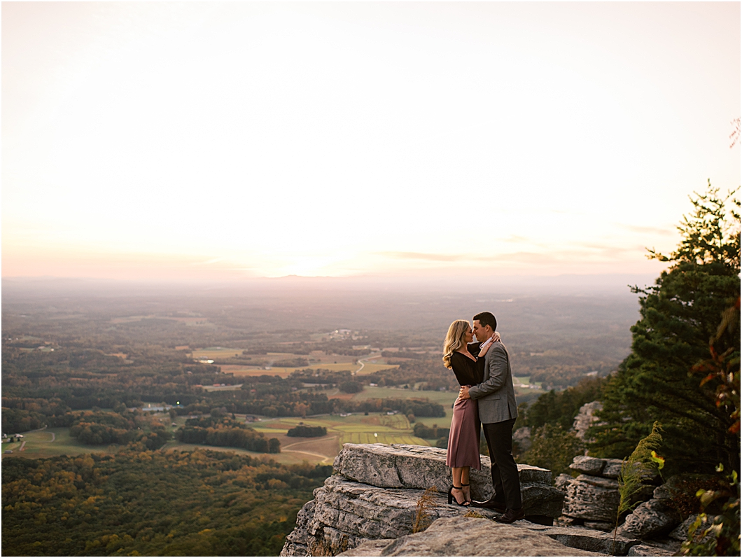 Pilot Mountain Engagement Photos by Winston Salem Wedding Photographer Hillary Muelleck