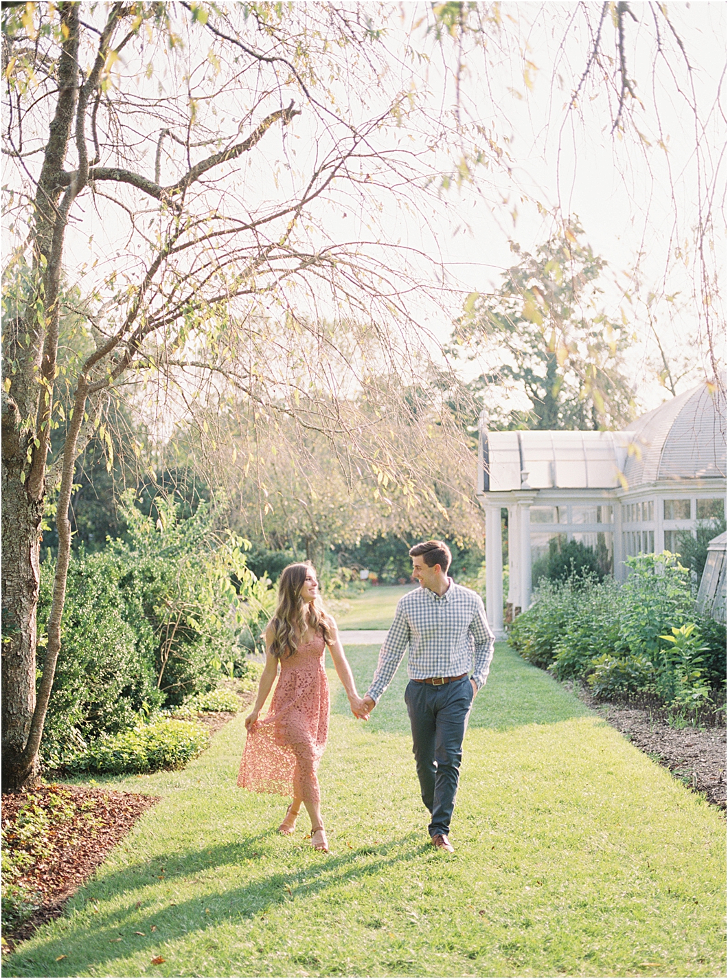 Reynolda Gardens engagement photos in Winston Salem by wedding photographer Hillary Muelleck