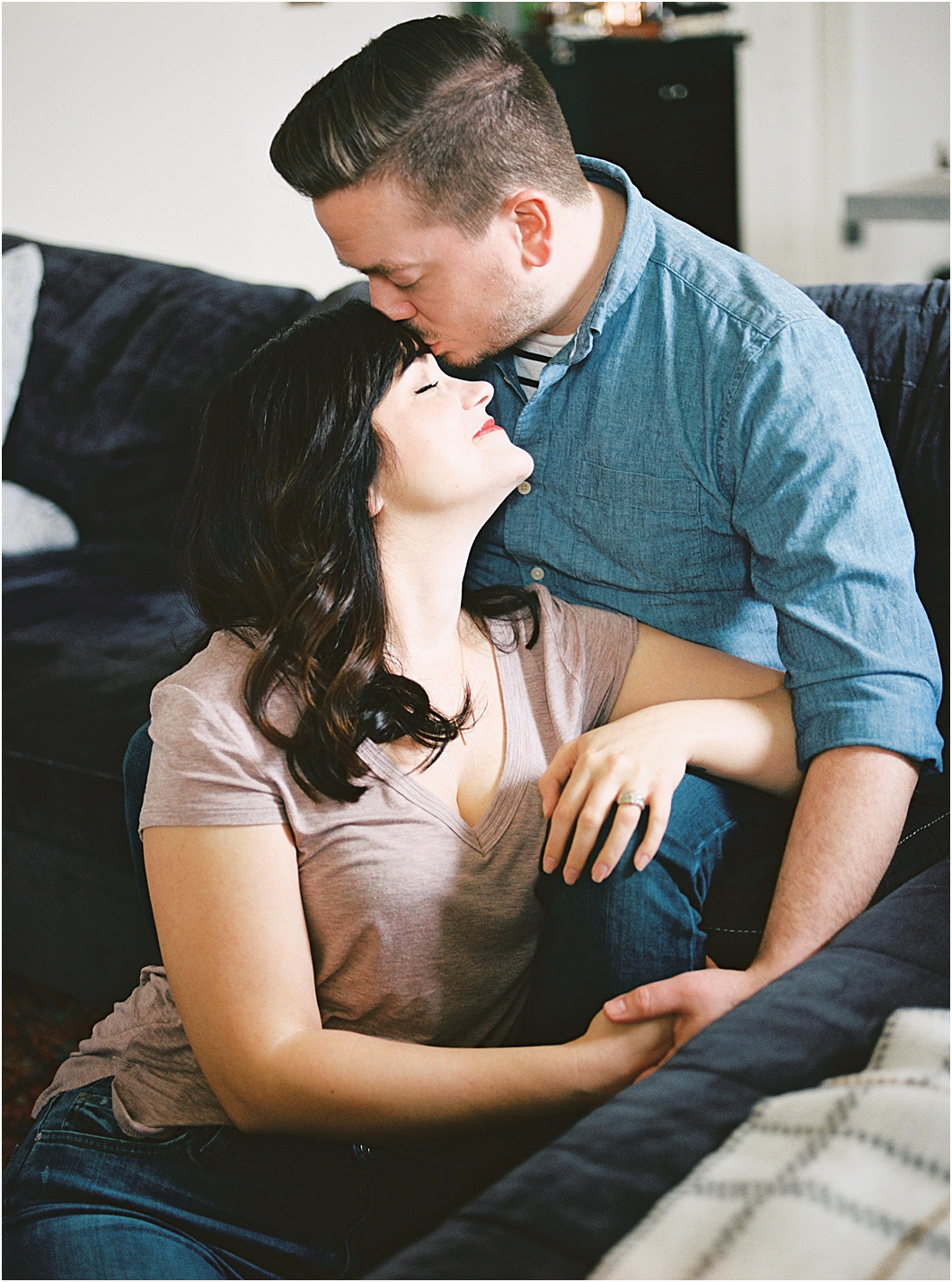 Anniversary Photos at Home in Winston Salem by photographer Hillary Muelleck