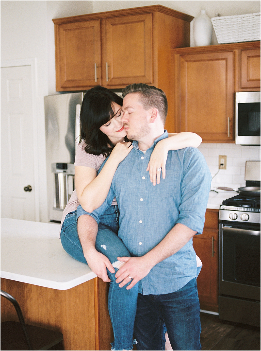 Anniversary Photos at Home in Winston Salem by photographer Hillary Muelleck