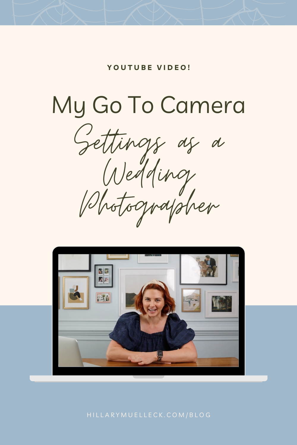 My Go To Settings for My Camera on a Wedding Day: Film photographer Hillary Muelleck shares her camera settings in a video tutorial