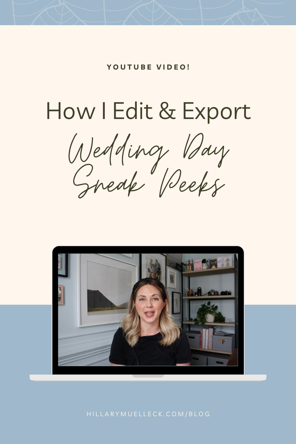 Wedding photographer Hillary Muelleck shares how to edit and export photos from Lightroom for sneak peeks after wedding days