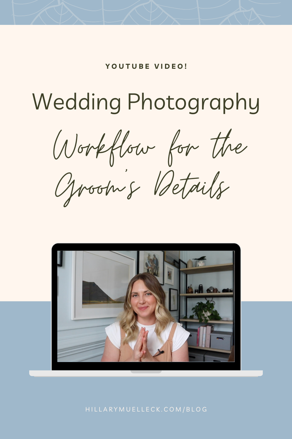Wedding photographer Hillary Muelleck shares her photography workflow for photographing the groom and his details on a wedding morning